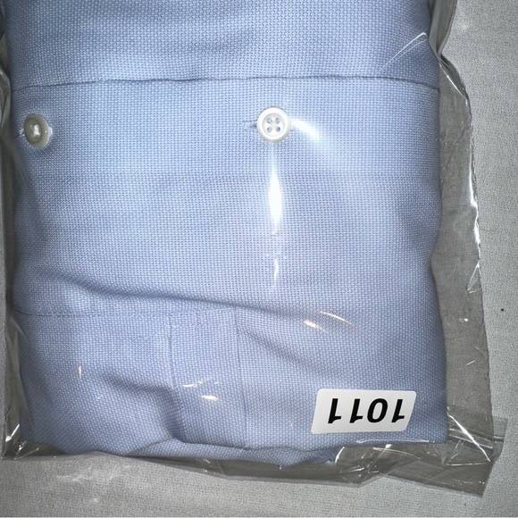 Jos A Bank Reserve Dress Shirt Mens Size 17.5 - 37 SLEEVE Blue Tailored Fit XXL - Picture 15 of 16